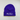 RUSU Beanie in purple, laid flat showing RUSU white embroidery.